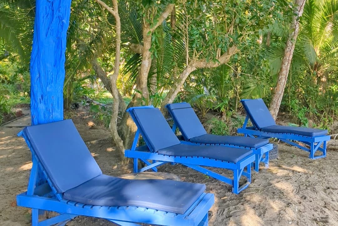 Empty Punta Uva beach — 300 metres of private frontage through the estate gardens